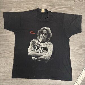 Vintage 90s John Lennon Beatles Imagine Dreamer mens T-Shirt size XL Backstage